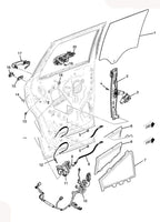 Rear Driver Side Door Latch, Bracket & Cable Escalade CT4 Suburban Tahoe Yukon