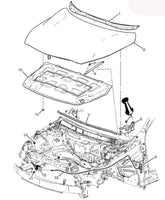 OEM New Front Left Driver Side Hood Hinge 2013-2016 Chevrolet Malibu 22986409