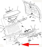84990214 Rear Liftgate Closure Handle N Release Switch Suburban Tahoe GMC Yukon