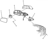 2008-12 Chevrolet Malibu Pontiac G6 Passenger Side Mirror Carbon Flash Metallic