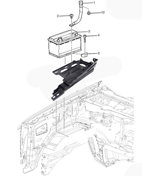 Passenger Side Battery Tray 2015-16 Chevrolet Silverado GMC Sierra 2500HD 3500HD