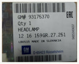 93175370 Headlight LH Driver Side Vauxhall Astra & Zafira