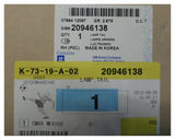 20946138 New GM Tail Lamp Chevrolet Pending Application