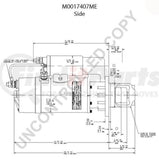 LEECE Neville M0017407ME Heavy Duty Starter Motor 11 Pinion Teeth Clockwise