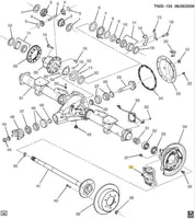 New NOS GM Rear Brake Caliper with Brake Pads, Wear Indicator 2006-10 Hummer H3T