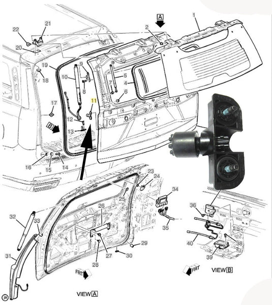 84990546 Rear Liftgate Bumper 2021-2023 Cadillac Escalade Suburban Tahoe Yukon