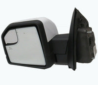 Driver Side Power Folding Led Signal Puddle White Oxford 15-19 Ford F150 Pickup
