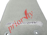 22801665 Floor Mats Gray White Stitches Stingray Logo 2014-20 Chevrolet Corvette