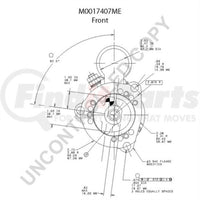 LEECE Neville M0017407ME Heavy Duty Starter Motor 11 Pinion Teeth Clockwise