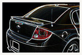 Rear Spoiler Rear Deck Switch Blade Silver 2009-10 Cobalt G5 Pursuit Sedan Only