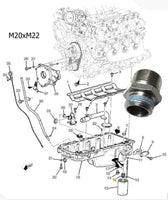 12600225 Engine Oil Filter Fitting Adapter Buick Cadillac Chevrolet GMC Saturn