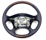 1998-02 Cadillac Seville Steering Wheel Factory Blue Leather Woodgrain 16758372