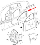 22858766 OEM Front Right Upper Weatherstrip Side Window 2010-2016 Buick LaCrosse
