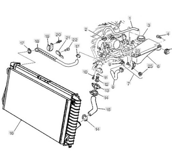 52476569 New OEM Engine Cooling Radiator 1997-1999 Oldsmobile Aurora 4.0L