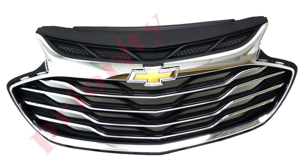 2016-2019 Chevrolet Cruze Exterior Front Grille Trim Black Chrome One Solid Unit