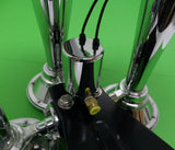 Air Train Horn 3 Trumpet Chrome with Support Bracket Peterbilt Kenworth Mack FL