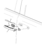 84943106 Led Front Driver Side Door Handle Empire Beige Metal Cadillac Escalade