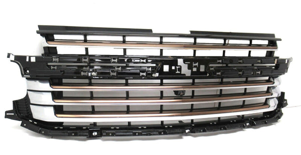 Black Front Grille Bronze Chrome 2021 Chevrolet Suburban Tahoe High Country