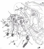 Brake Padel Position Sensor Assembly Fits Camaro LaCrosse Regal ATS DTS