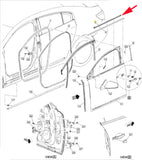 20867211 Right Front Inner Door Window Belt Strip Sealing 2012-16 Buick Lacrosse