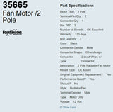 35665 Engine Cooling Fan Motor Town & Country Grand Caravan Voyager Mini Ram