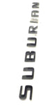 Door Emblem Suburban Decal 26in Long Black LH or RH 2020-2023 Chevrolet Suburban