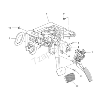 13331972 Brake and Accelerator Pedal Assy 2010-2012 Chevrolet Cruze Export Only
