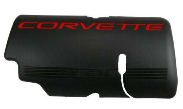 12561503 Left Cover Shield Fuel Injection Rail Black Red 1999-02 Chevy Corvette
