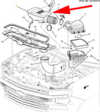 84467639 Air Cleaner Intake Duct 6.2L 2021-23 Escalade Silverado GMC Sierra 1500