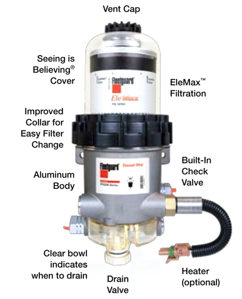 All in One Fuel Filter Water Separator and Fuel Heater Fleetguard FH236 Series