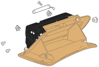 Glove Box Compartment Assembly 23315158 2015 to 2018 Cadillac Escalade