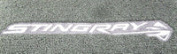 23476284 Floor Mats Black Gray Stitches Stingray Logo 2014-20 Chevrolet Corvette