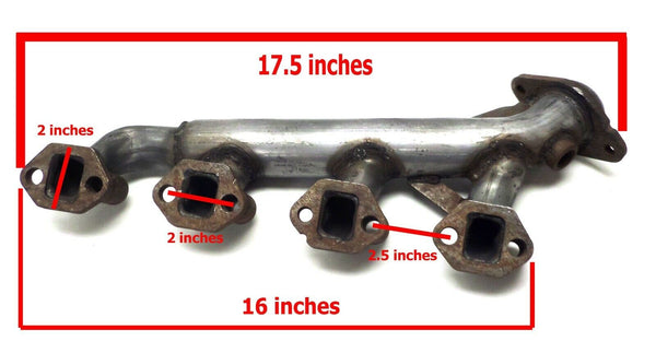 Ford V8 5.0L Shorty Style 2 Bolt Flange Exhaust Manifold 1990-1996 Ford F150