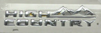 High Country 3D Emblem Fender Chrome  Chevrolet Silverado 1500 GMC Sierra 1500
