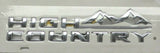 High Country 3D Emblem Fender Chrome  Chevrolet Silverado 1500 GMC Sierra 1500