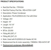 New Heavy Duty Truck AC Condenser Red Dot 77R1634 RD-4-5700-1-24P RD-4-6528-0P
