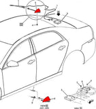 2012-15 Chevrolet Malibu Black Matte Shark Fin Antenna with Digital Radio Audio