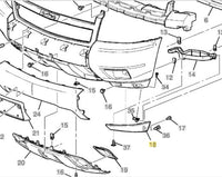 Left Side Front Bumper Air Deflector Gray Steal 2007-14 Avalanche Suburban Tahoe