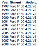 1997 to 2008 Ford F150 4.2L V6 Mass Air Flow Sensor Air Intake