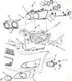 2012-2016 Chevrolet Soni Hatchback Sedan Complete Front Headlights Left & Right