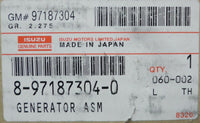 97187304 New NOS Alternator for 1998-1999 Isuzu Trooper Acura SLX 3.5L V6