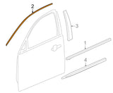 13276052 Left Driver Side Front Door Reveal Molding Chrome 2012-2016 Buick Regal