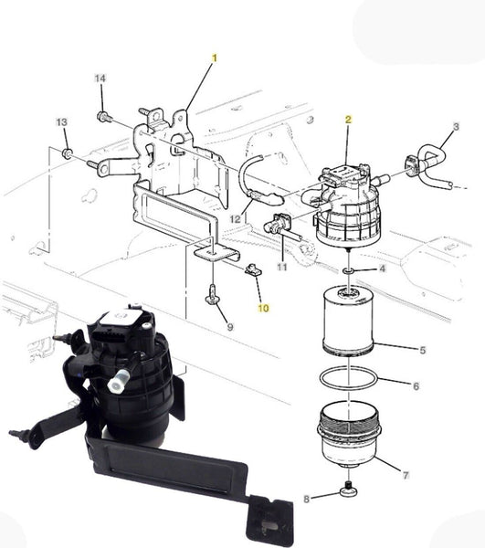 84992251 Fuel Water Separator Filter 3.0L Escalade Silverado Sierra Tahoe Yukon