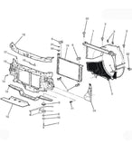 Engine Cooling Fan Shroud Lower 4.3L 2003 Chevrolet Express GMC Savana 1500 2500