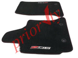 23476289 Floor Mats Black Red Stiches Z06 Logo 2015-2019 Chevrolet Corvette