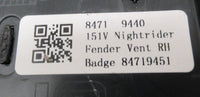 GMC Nightrider Front Passenger & Driver Side Fender Ornamentation Vent GMC Yukon