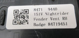 GMC Nightrider Front Passenger & Driver Side Fender Ornamentation Vent GMC Yukon