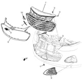 2016-2019 Chevrolet Cruze Exterior Front Grille Trim Black Chrome One Solid Unit