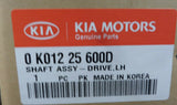 QK08133020DQ Steering Knuckle, Drive Axle Shaft w/o ABS 2000-01 Kia Sportage 4WD