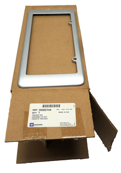 19202744 Rear License Plate Holder Silver Metallic 2005-2014 Chevrolet Corvette